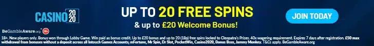 casino2020 free spins no deposit